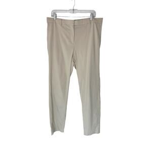 J. Jill Tan Khaki Career Wearever Collection Refined Woven Trousers Size 14 Tall